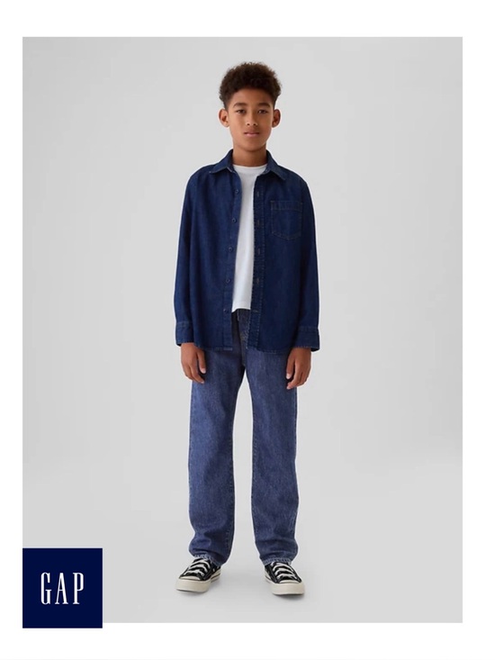 GAP Other - Gap NWOT Kids ‘90s Original Straight Easy Jeans XXL (14/16) Cotton, dark wash